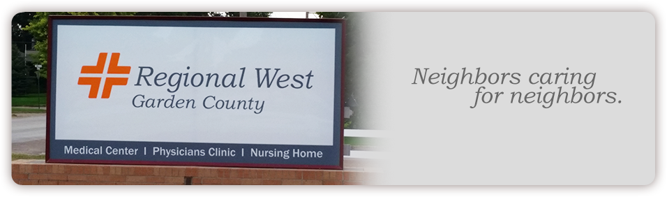 The Regional West Garden County Welcome Sign